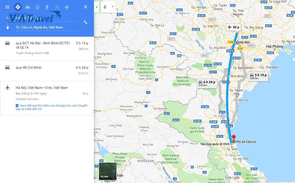 hà nội cửa lò bao nhiêu km - Hình 1