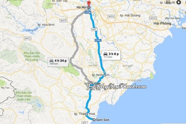 hà nội sầm sơn bao nhiêu km - Hình 1