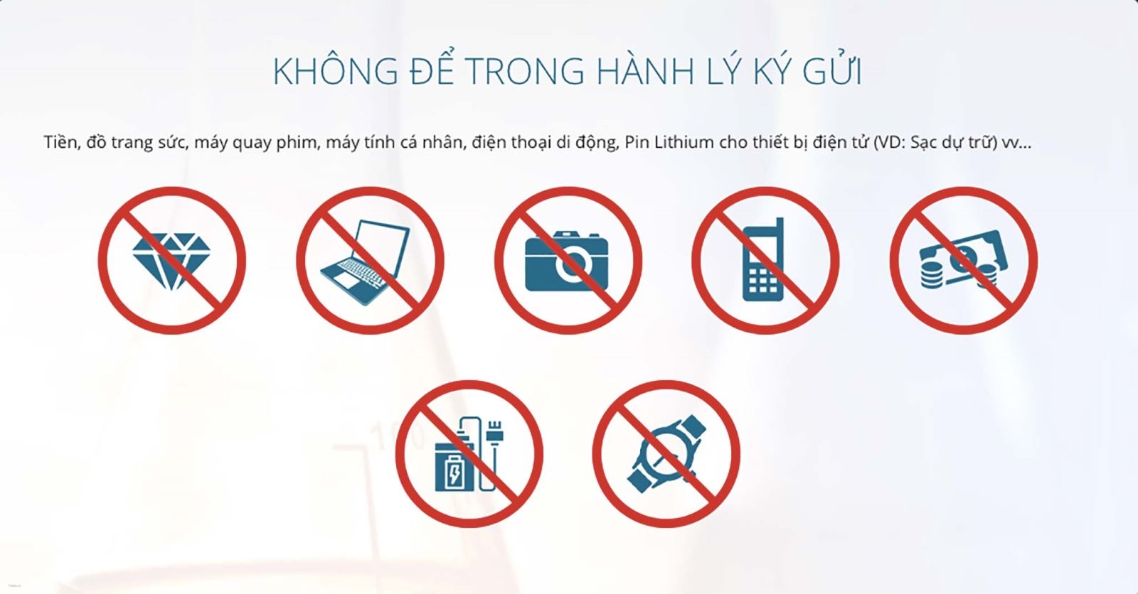 hành lý ký gửi không được mang những gì - Hình 5