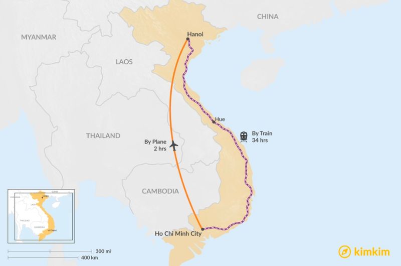 hanoi to ho chi minh flight time