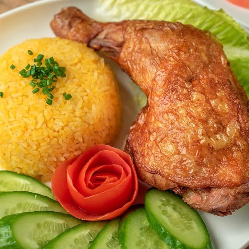 hình ảnh cơm gà xối mỡ - Hình 2