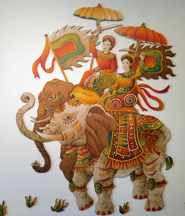 hình ảnh hai bà trưng cưỡi voi - Hình 2