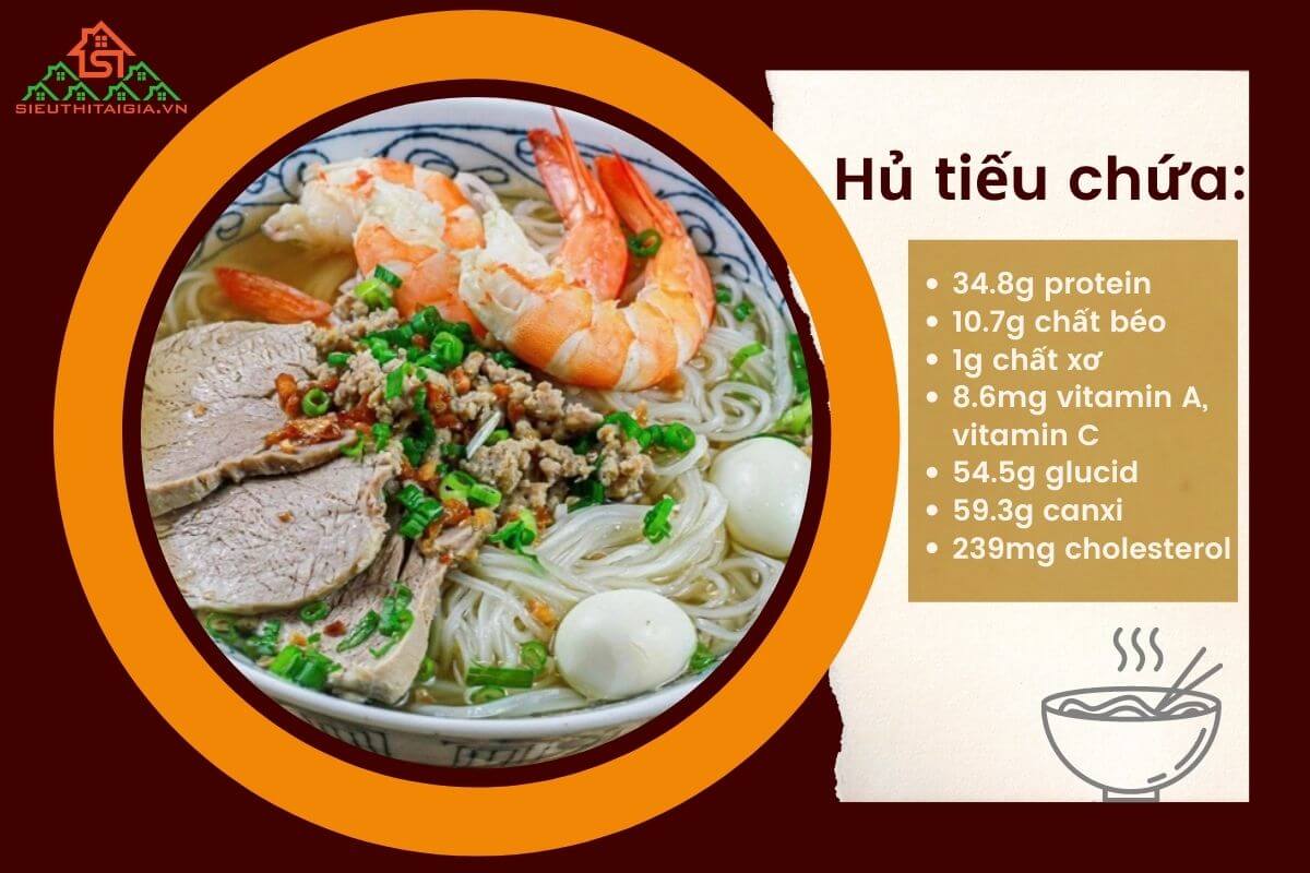 hủ tiếu gõ bao nhiêu calo - Hình 2