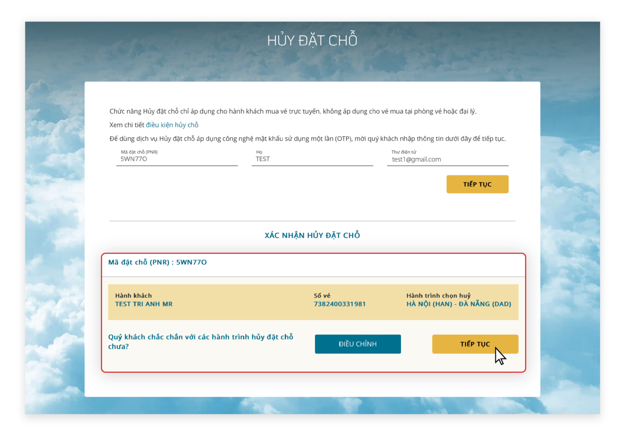 hủy vé máy bay vietnam airline - Hình 3