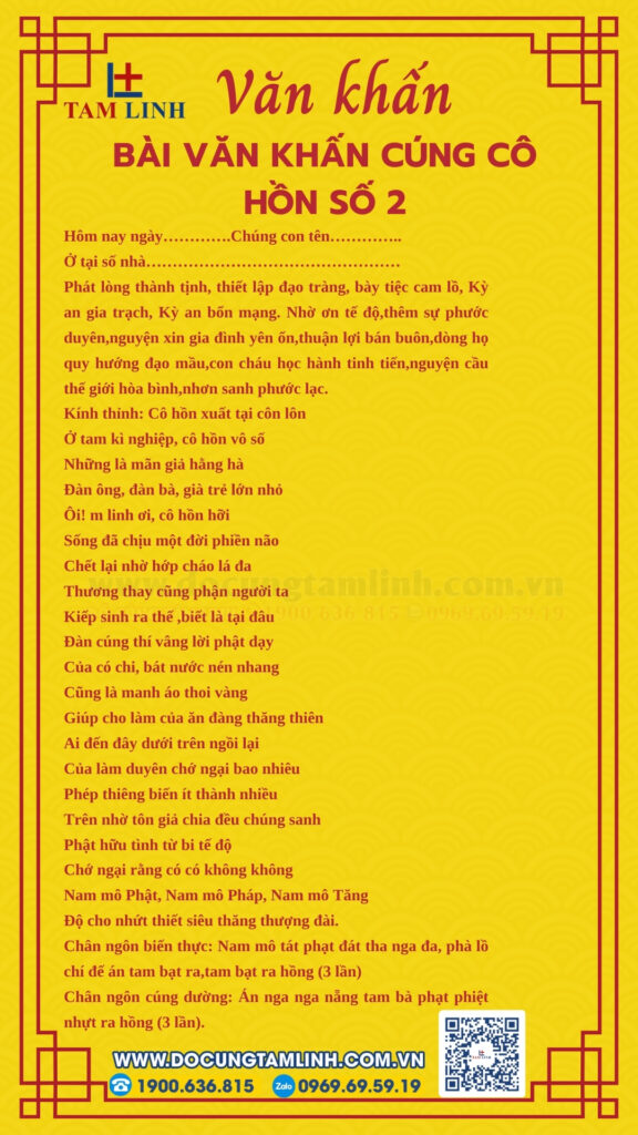 khấn cúng cô hồn