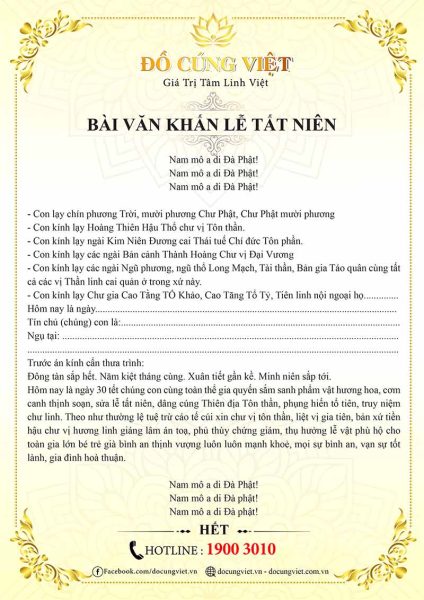 khấn cúng tất niên - Hình 3