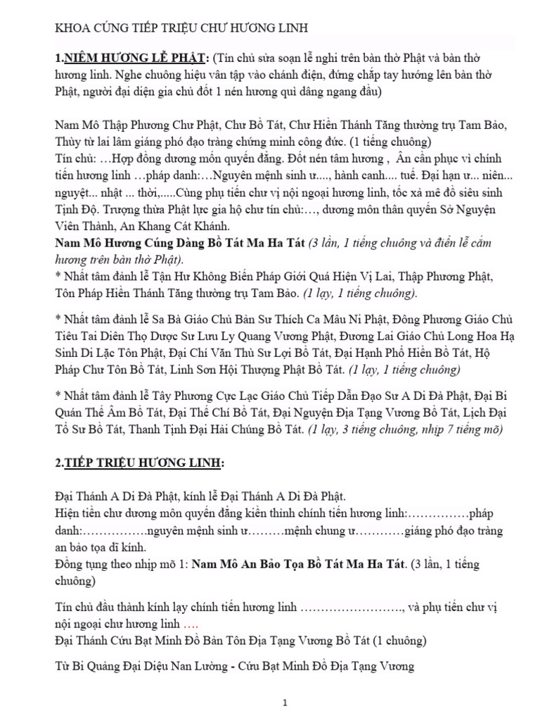 khoa cúng tiếp linh - Hình 2