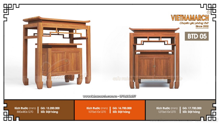 kích thước bàn cúng cơm - Hình 3