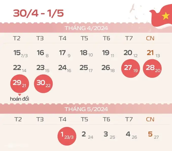 lịch nghỉ 30/4 1/5 năm 2026 - Hình 2