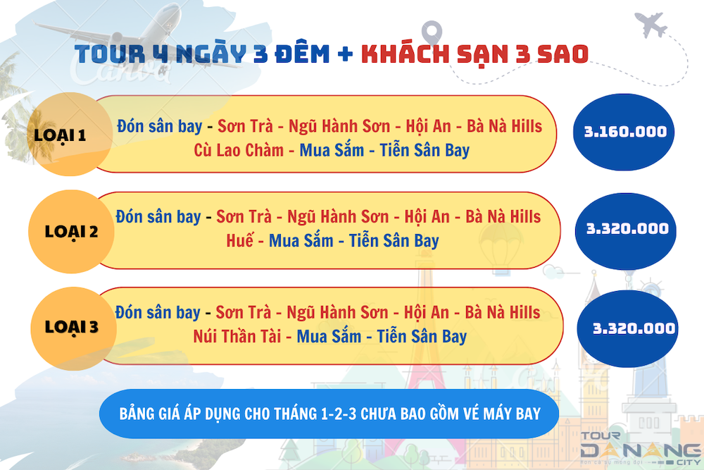 lịch trình du lịch đà nẵng 4 ngày 3 đêm