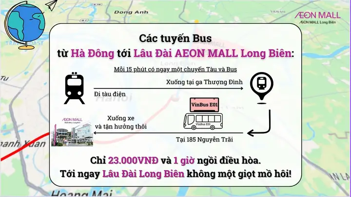 Cẩm Nang Lịch Trình Xe Bus Đến Aeon Mall Hà Đông Cẩm Nang Lịch Trình Xe Bus Đến Aeon Mall Hà Đông