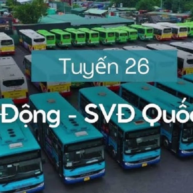 Điểm đón khách trên tuyến xe bus 26 Hà Nội mới nhất