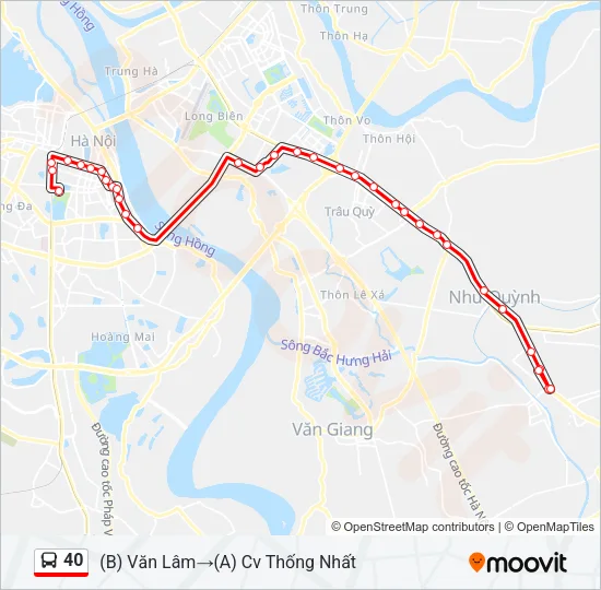 lộ trình xe bus 40 hà nội mới nhất - Hình 2