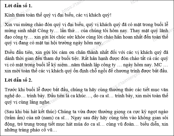 lời phát biểu sinh nhật hay nhất