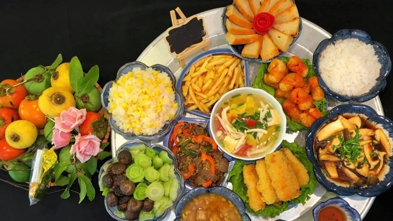 mâm cơm chay cúng rằm tháng 7 - Hình 2