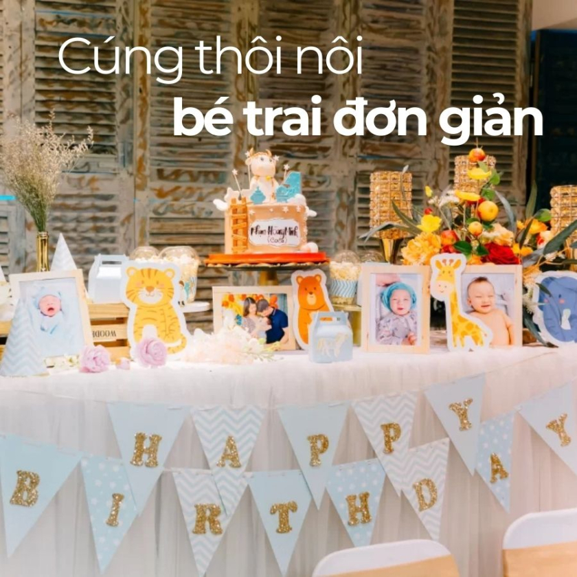mâm cúng thôi nôi bé trai gồm những gì - Hình 5
