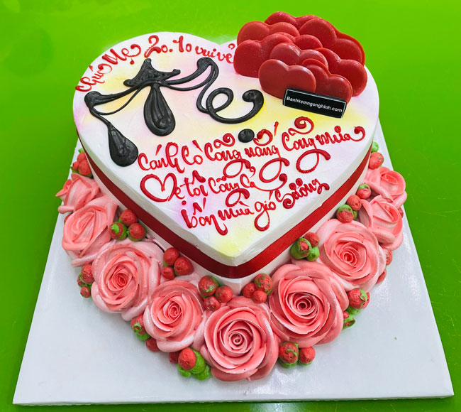 mẫu bánh kem tặng mẹ 20 10 - Hình 2