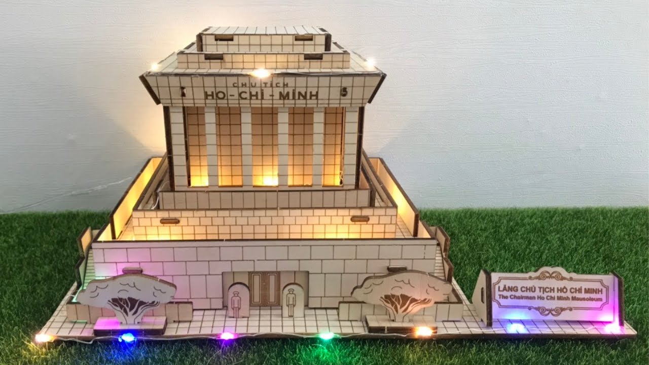 mô hình lăng bác bằng giấy - Hình 3