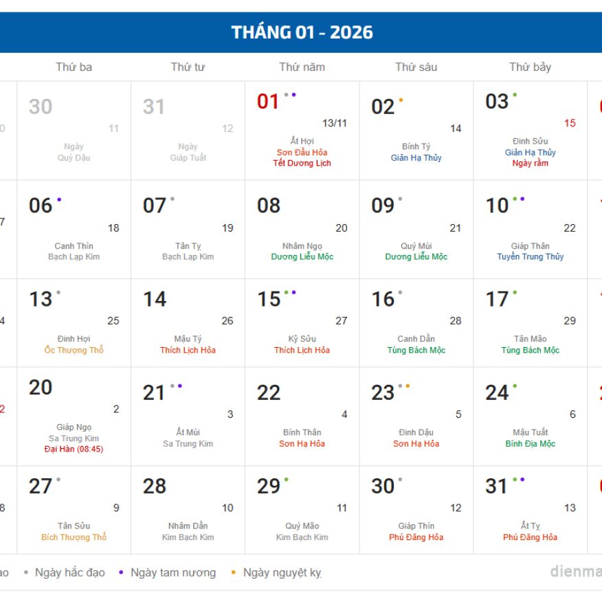 mùa thu bắt đầu từ tháng mấy 2026