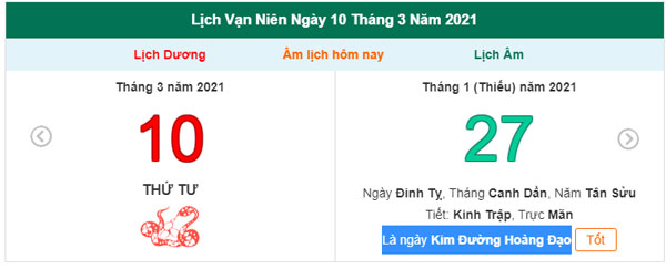 ngày 10 3 dương lịch là ngày gì