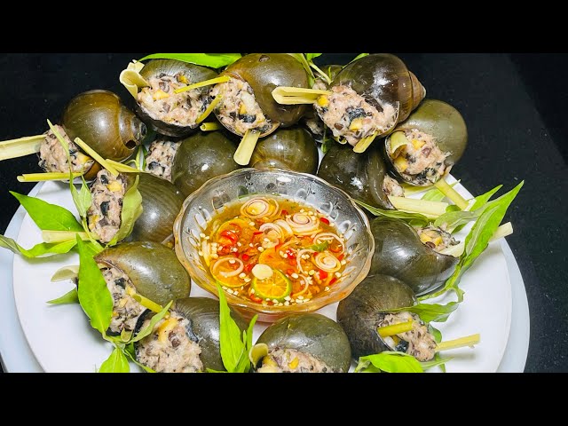 ốc bươu nhồi thịt 9 ốc - Hình 5