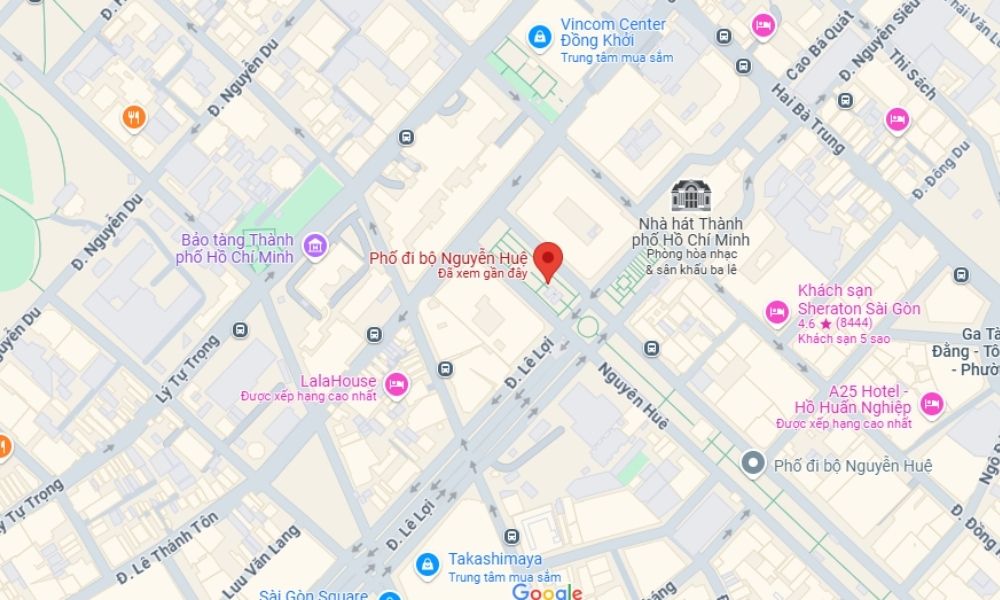 phố đi bộ nguyễn huệ map - Hình 4