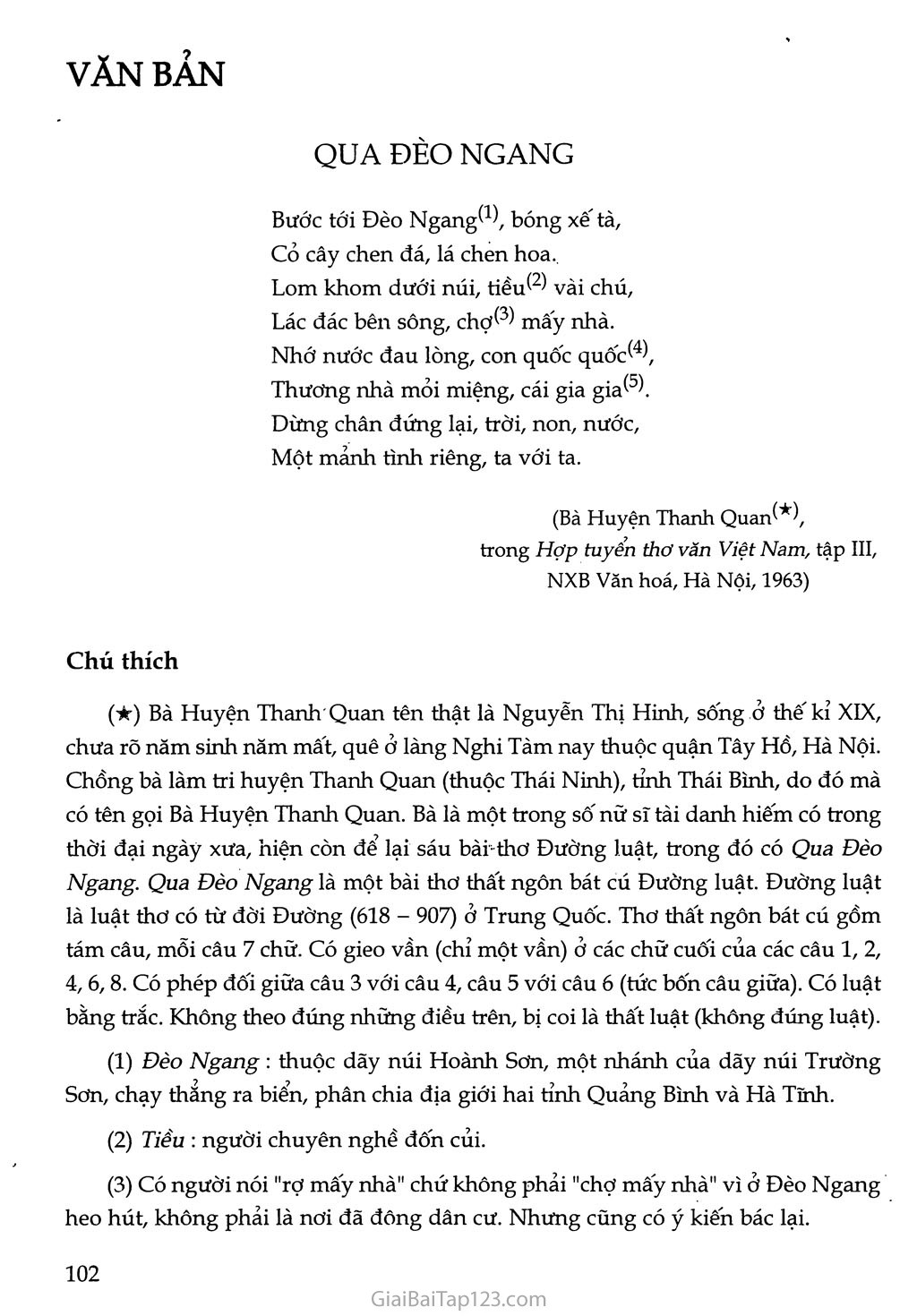 qua đèo ngang thuộc thể thơ gì - Hình 2