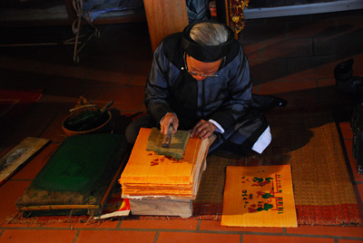 quy trình làm tranh đông hồ - Hình 1