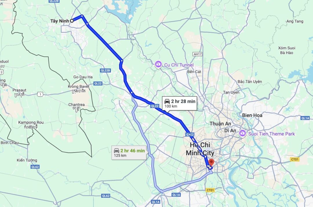 sài gòn tây ninh bao nhiêu km - Hình 2