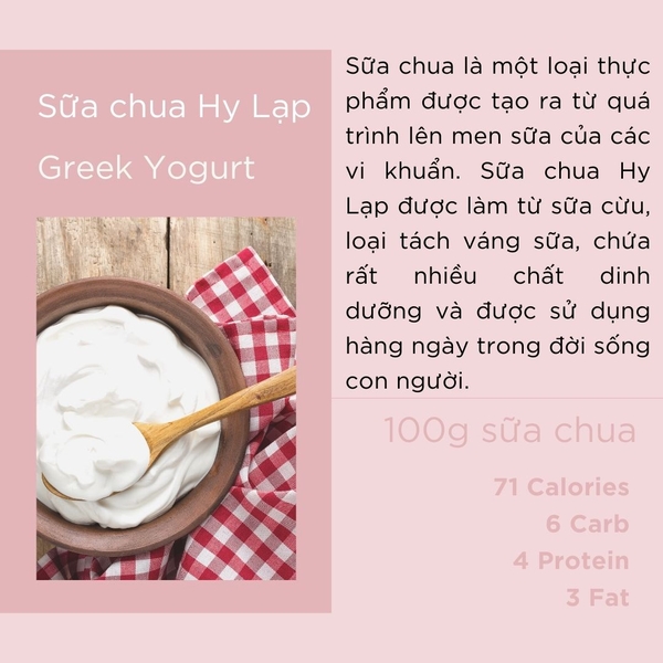 sữa chua hy lạp có tác dụng gì