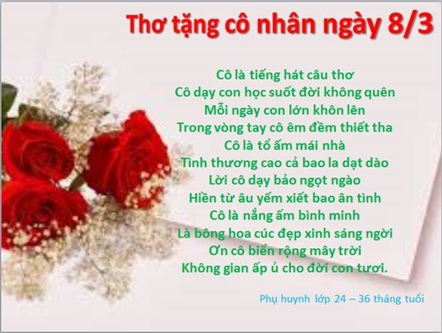 thơ 8 3 tặng cô giáo - Hình 2