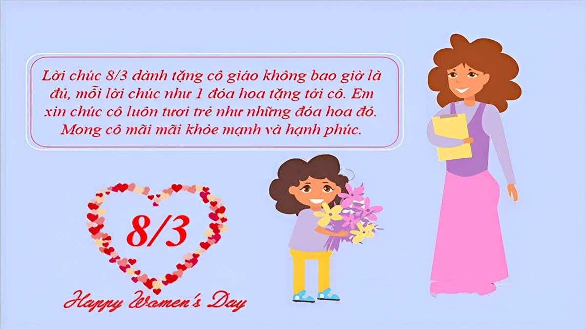 thơ 8 3 tặng cô giáo