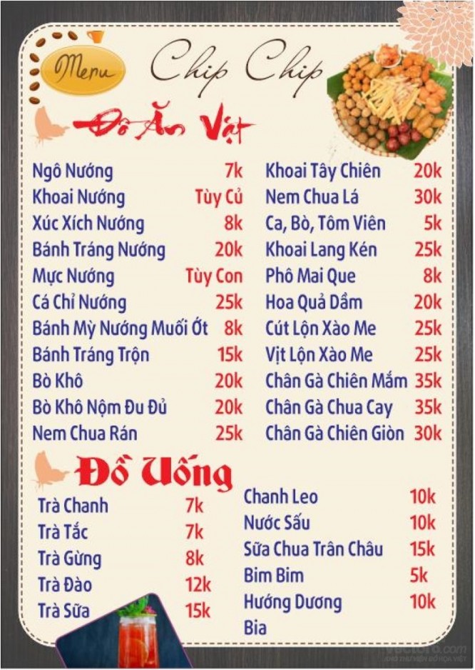 thực đơn đồ nướng vỉa hè - Hình 1