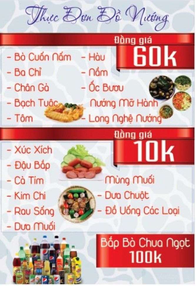 thực đơn đồ nướng vỉa hè - Hình 2