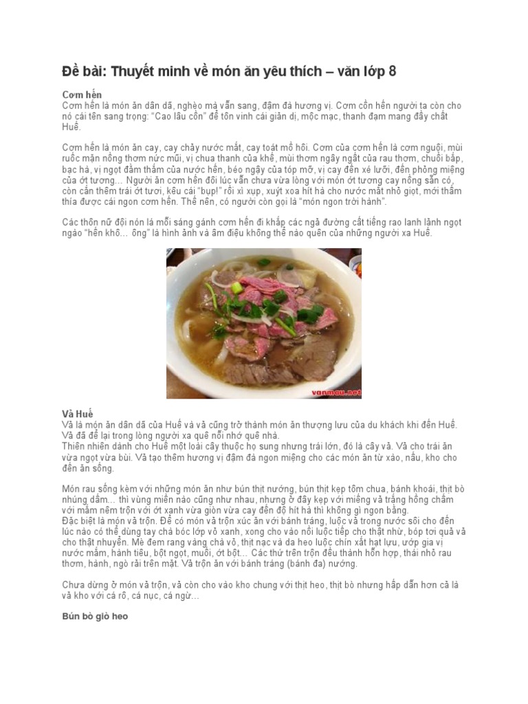 thuyết minh về bún bò huế - Hình 2