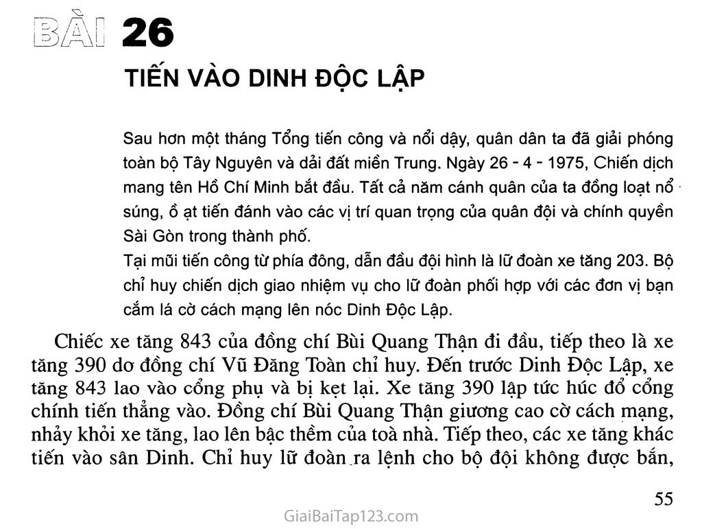 tiến vào dinh độc lập lịch sử lớp 5 - Hình 3