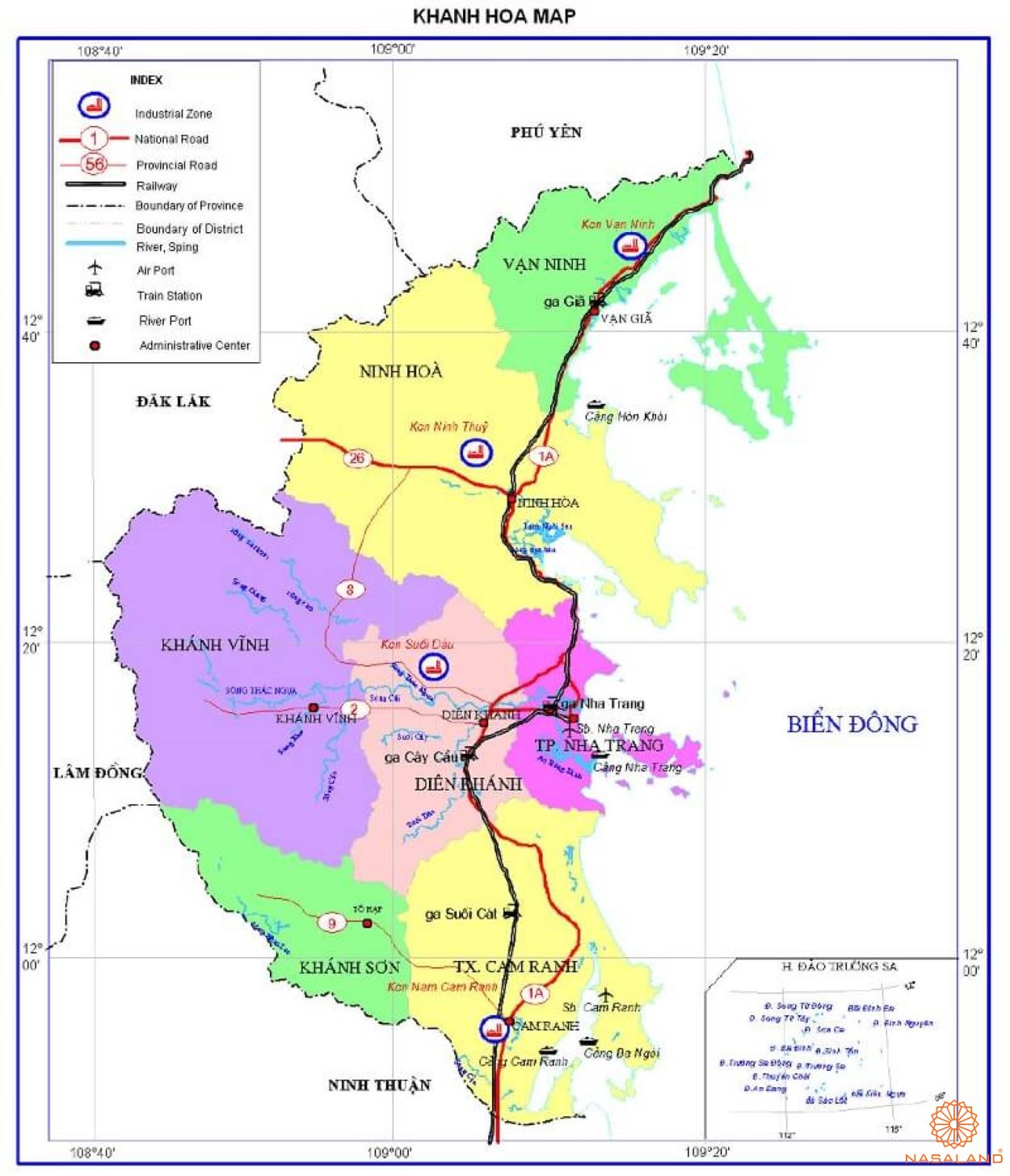 tỉnh khánh hòa có bao nhiêu huyện thị thành phố