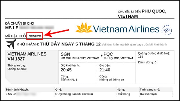 tra cứu mã đặt chỗ vietnam airline - Hình 3