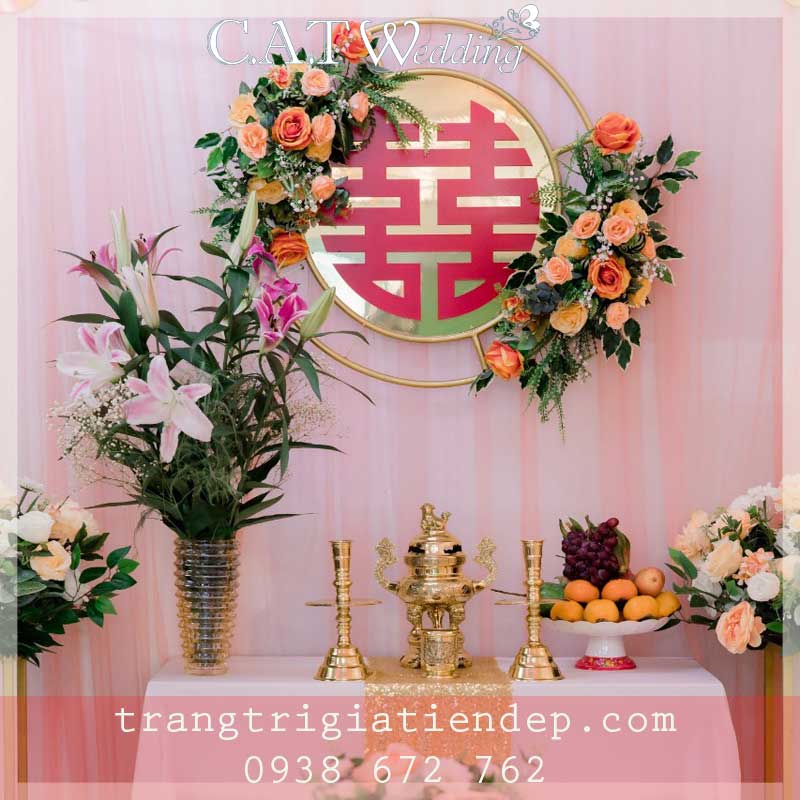 trang trí lễ đính hôn nhà gái - Hình 1