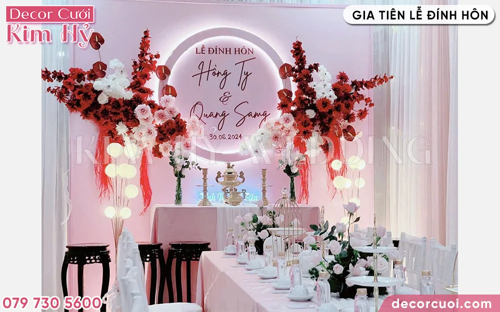 trang trí lễ đính hôn nhà gái - Hình 2