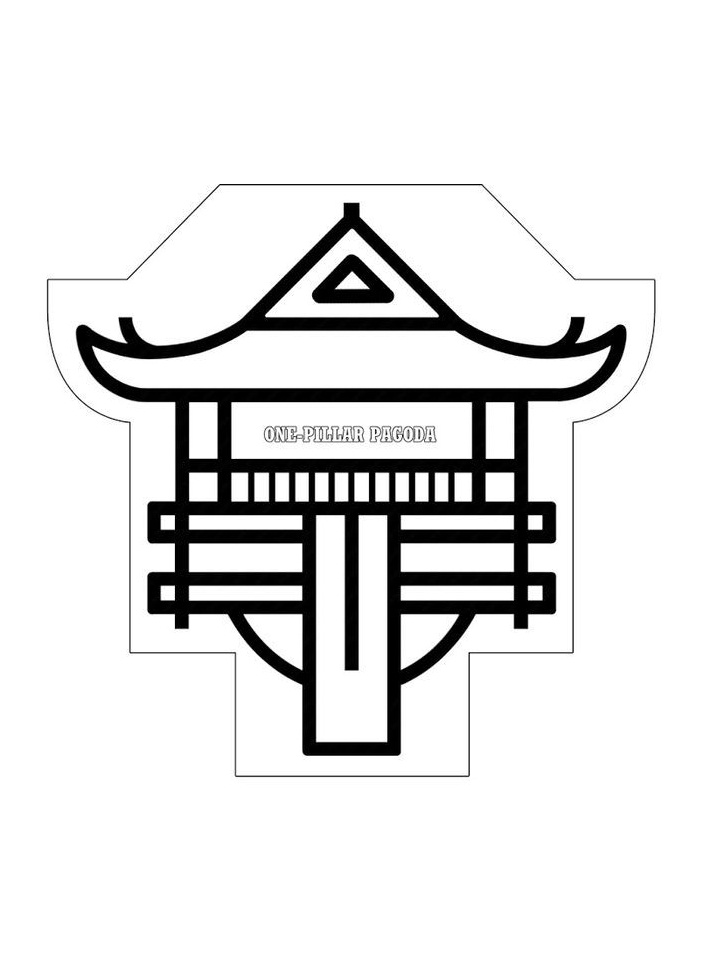 tranh tô màu chùa một cột - Hình 3