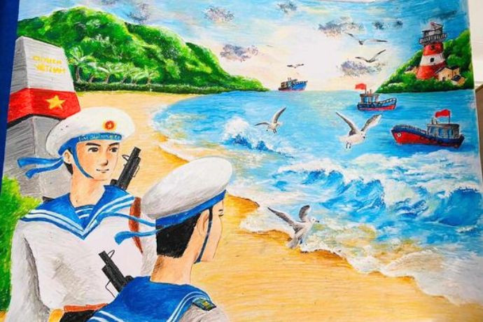 tranh ve bien dao dep nhat - Hình 3
