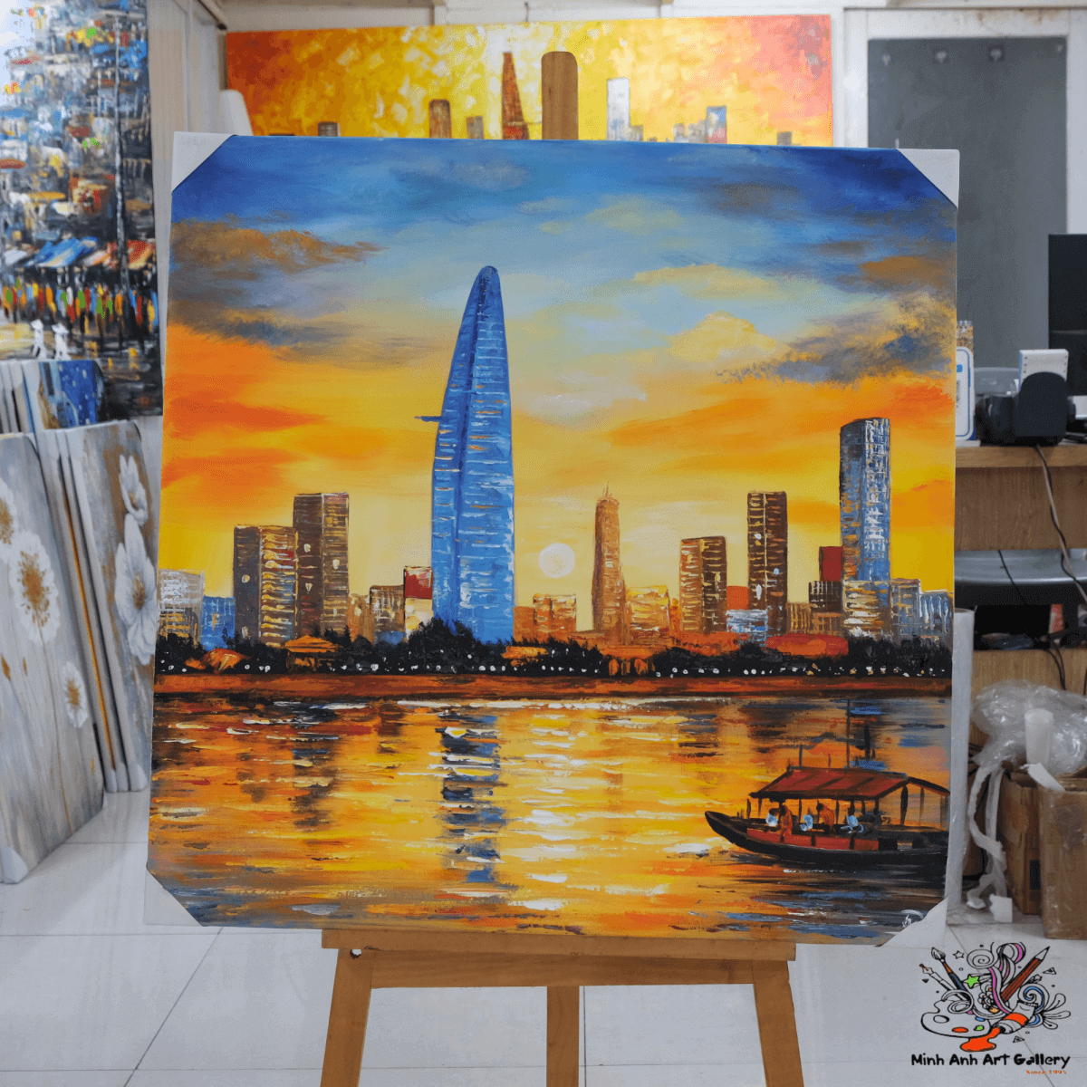 tranh vẽ thành phố hồ chí minh