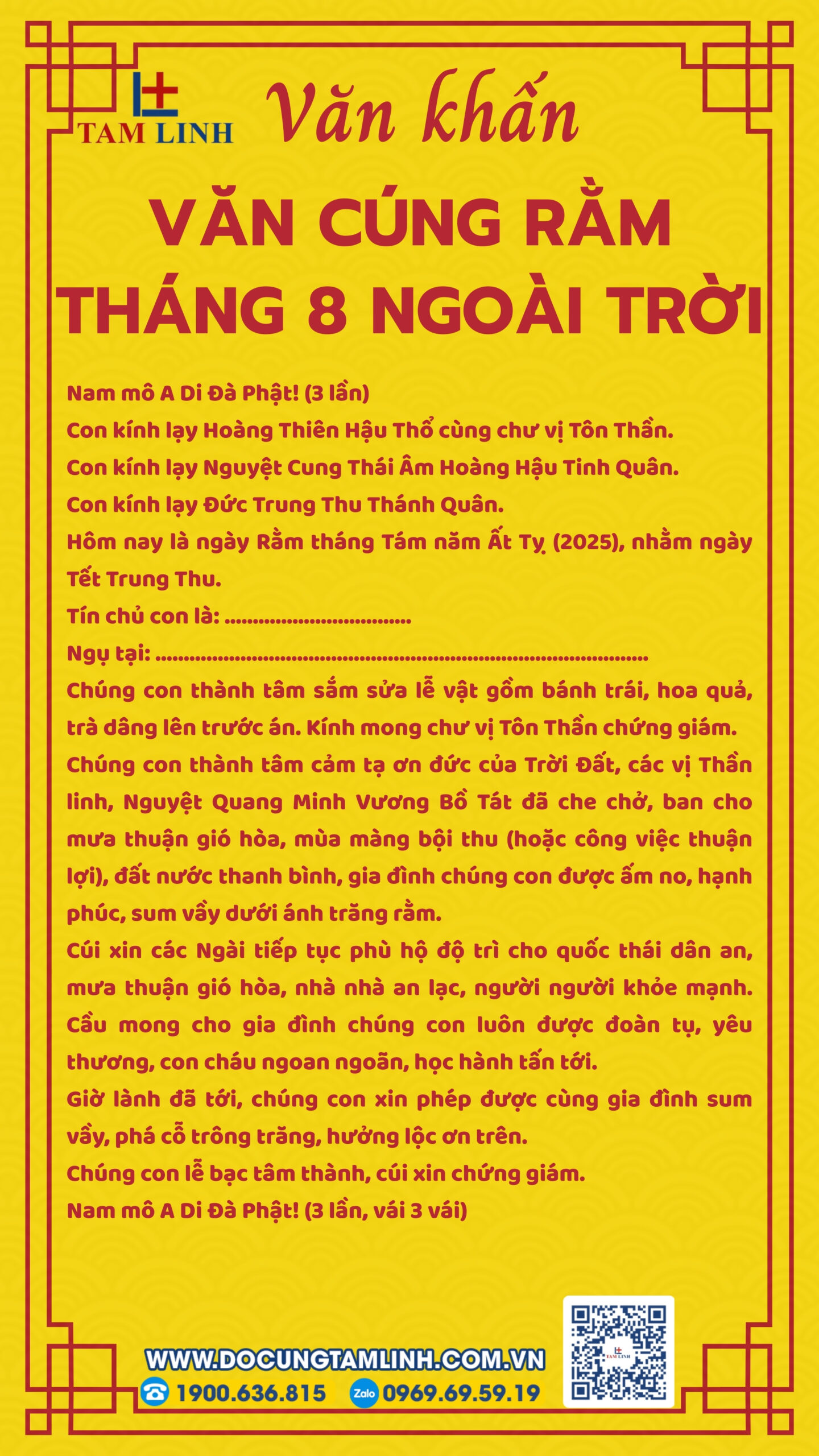 văn cúng rằm tháng 8