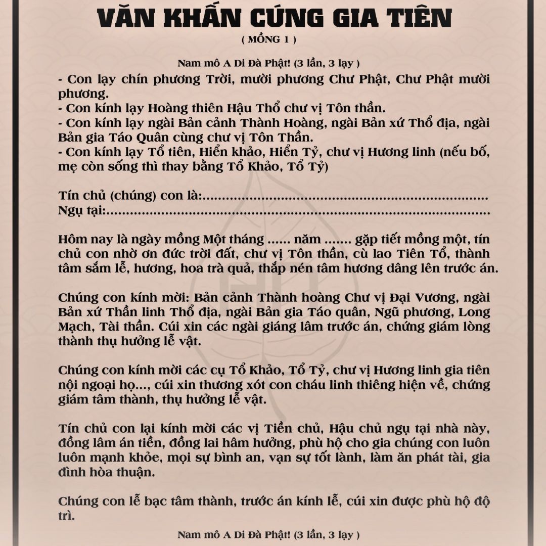 văn khấn cúng gia tiên - Hình 4
