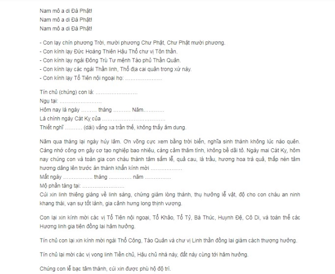văn khấn cúng giỗ ông bà - Hình 3