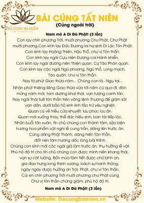 văn khấn cúng tất niên ngoài trời - Hình 2