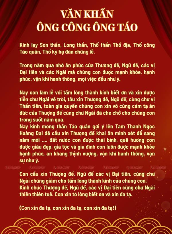 văn tế cúng ông táo