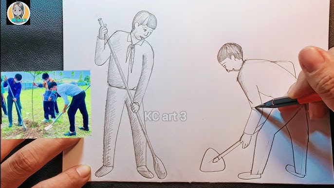 vẽ kí họa dáng người đơn giản