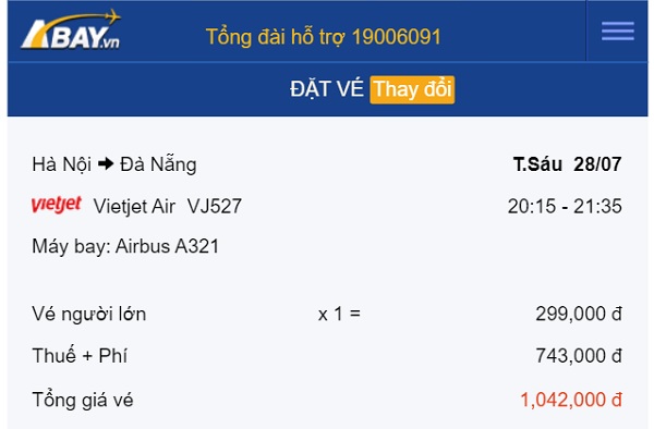 vé máy bay hà nội đà nẵng vietjet - Hình 1